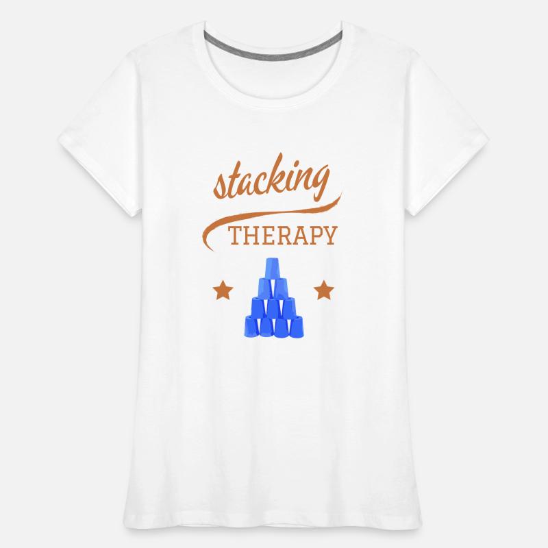 CUP STACKING SPORT STACKING THERAPY Women's Premium Organic T-Shirt