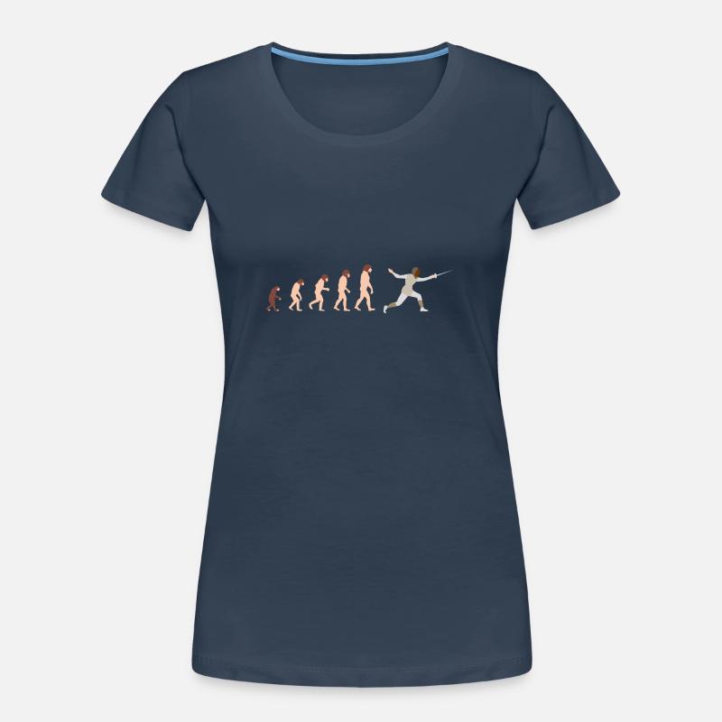 Evolution Fechten Lustige Geschenkidee Frauen Premium Bio T-Shirt