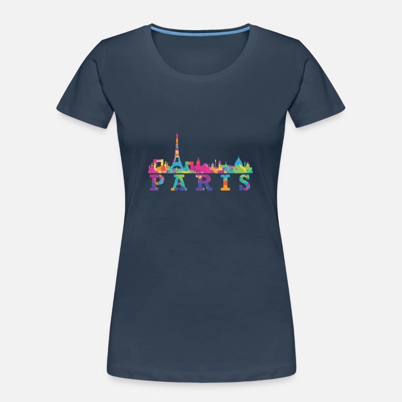 Paris Skyline Impression Souvenir Geschenkidee Frauen Premium Bio T-Shirt