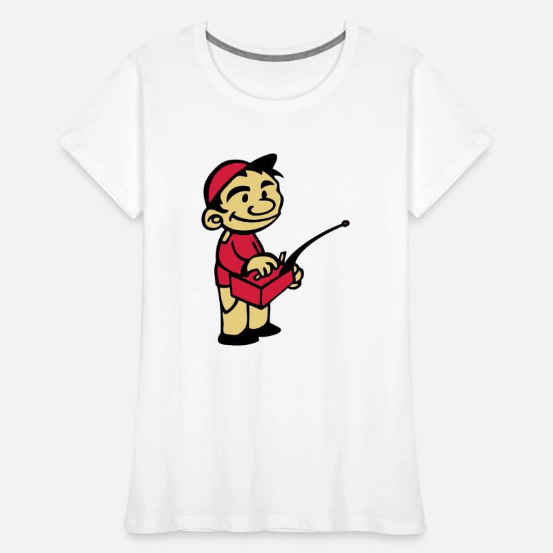 model rc child using model radio control Women's Premium Organic T-Shirt