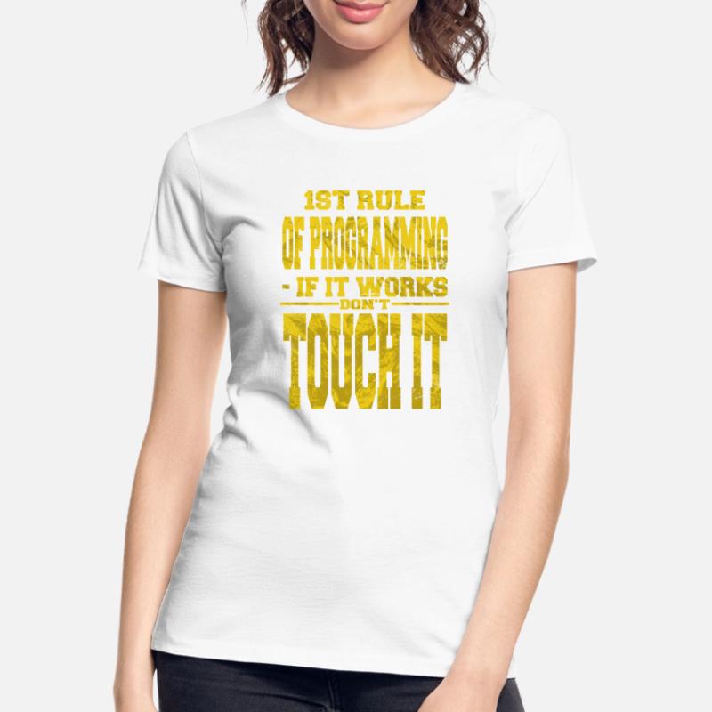 computer programming humor backend developer Frauen Premium Bio T-Shirt