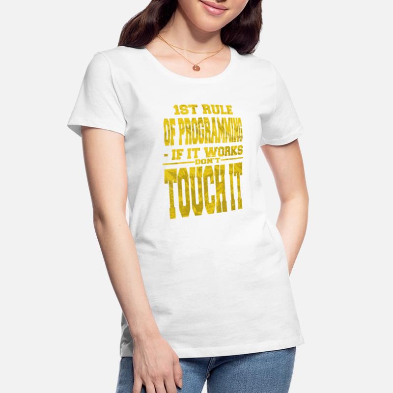 computer programming humor backend developer Frauen Premium Bio T-Shirt