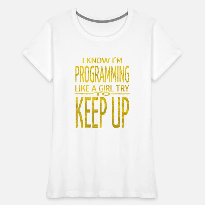 Computer Language Bday Statement Backend Developer Women's Premium Organic T-Shirt