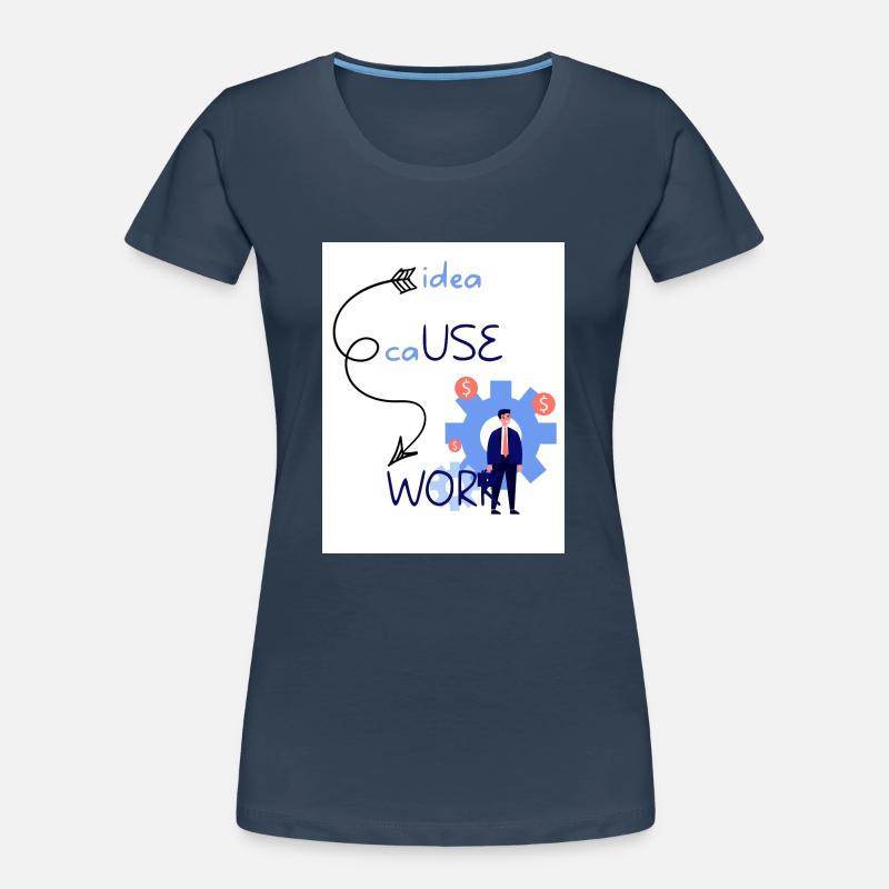 Idea cause work. An idea creates a work. Women's Premium Organic T-Shirt