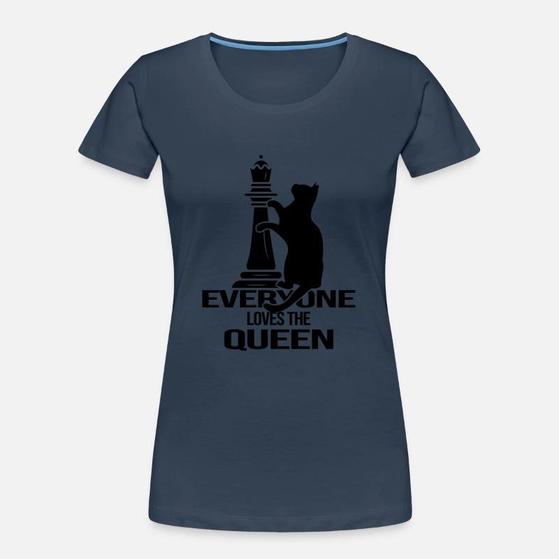 chess chess piece checkmate chess-queen cat Women's Premium Organic T-Shirt