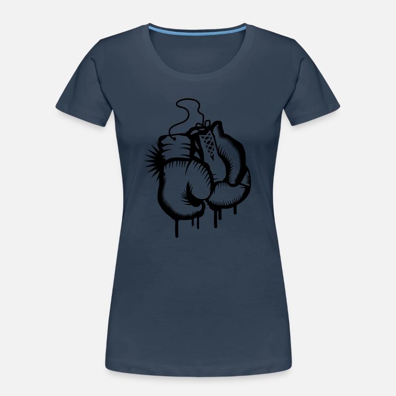 Zwei Boxhandschuhe im Graffiti Design Frauen Premium Bio T-Shirt