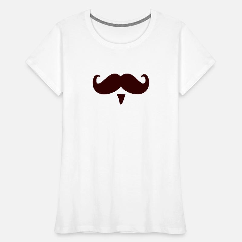 Schnurrbart Schnauz Oberlippenbart Geschenk Frauen Premium Bio T-Shirt