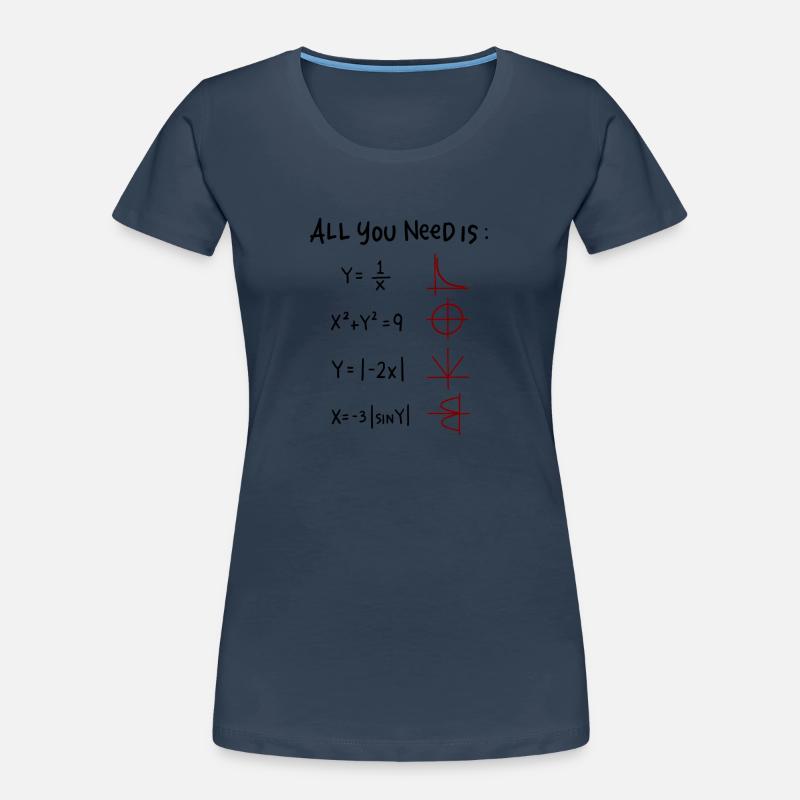 All you need is Love Math Trigonometric Functions Women's Premium Organic T-Shirt