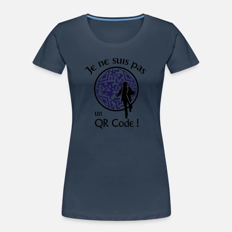 Je ne suis pas un QR-Code ! Message Parodie Série T-shirt bio Premium Femme