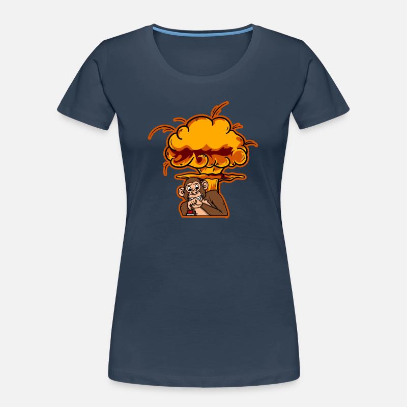 Monkey On The Button Frauen Premium Bio T-Shirt