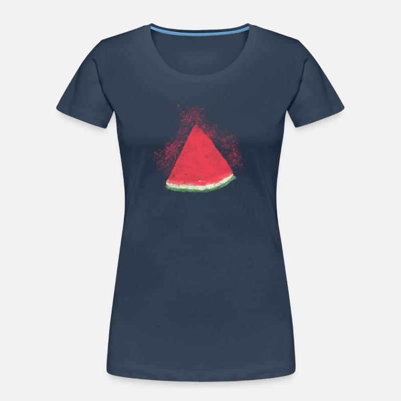 Pastèque, Pastèque, Melon, Aquarelle T-shirt bio Premium Femme
