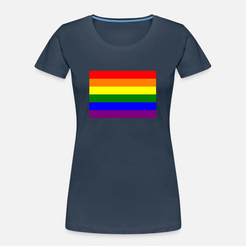 Pride Regenbogen Flaggendesign Frauen Premium Bio T-Shirt