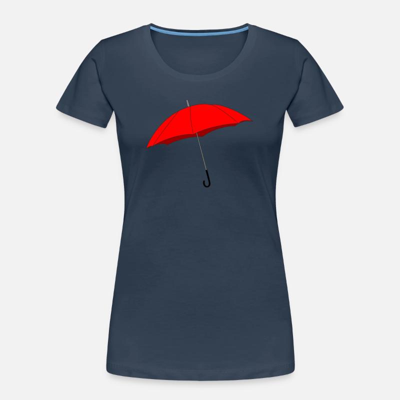 Paraguas rojo Camiseta orgánica premium mujer