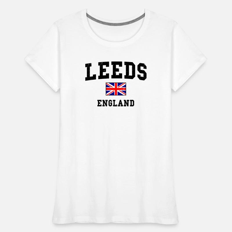 Conception du drapeau de Leeds, Angleterre T-shirt bio Premium Femme