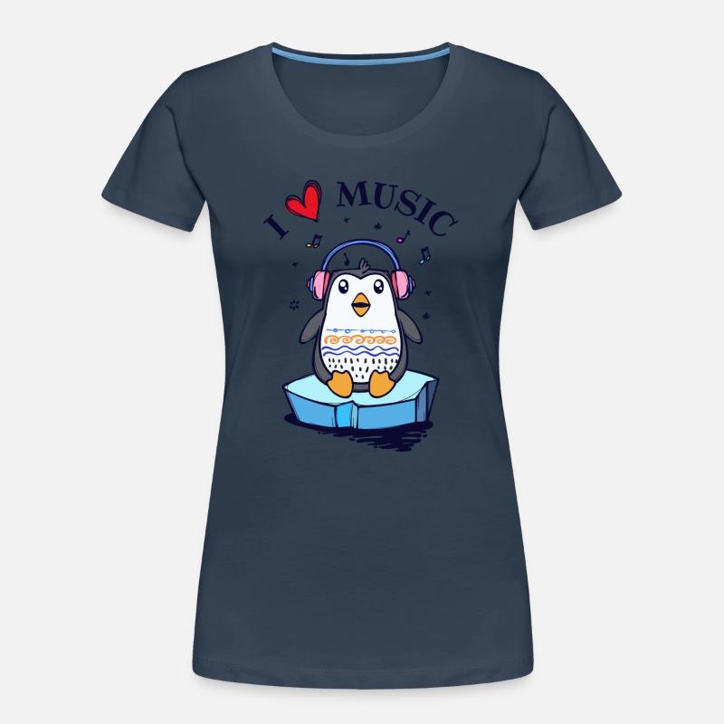 Seevogel Cool Herz PinguinTier Statement Frauen Premium Bio T-Shirt
