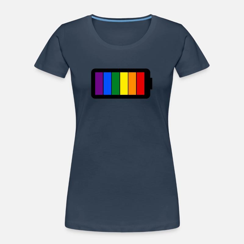Regenbogenfarben Batterie Loading - Gay Pride Frauen Premium Bio T-Shirt