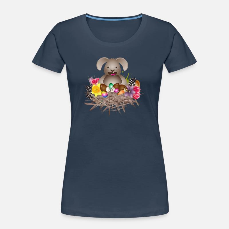 small Easter in the Easter nest full of Easter eggs Women's Premium Organic T-Shirt