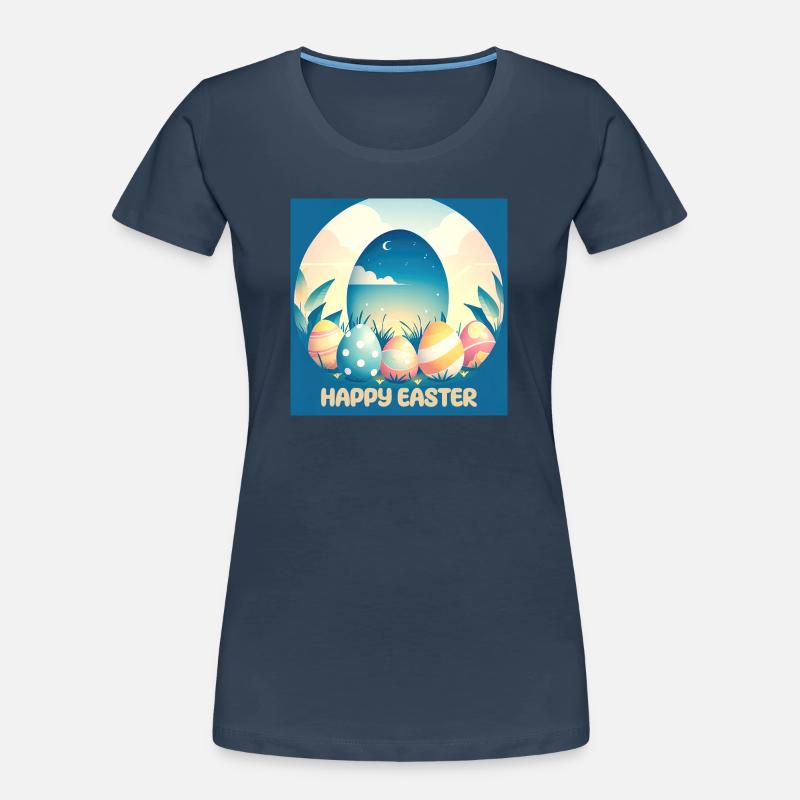 Happy Easter, Easter Egg Women's Premium Organic T-Shirt