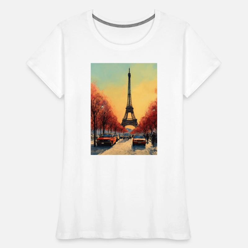 Paris Tour Eiffel T-shirt bio Premium Femme