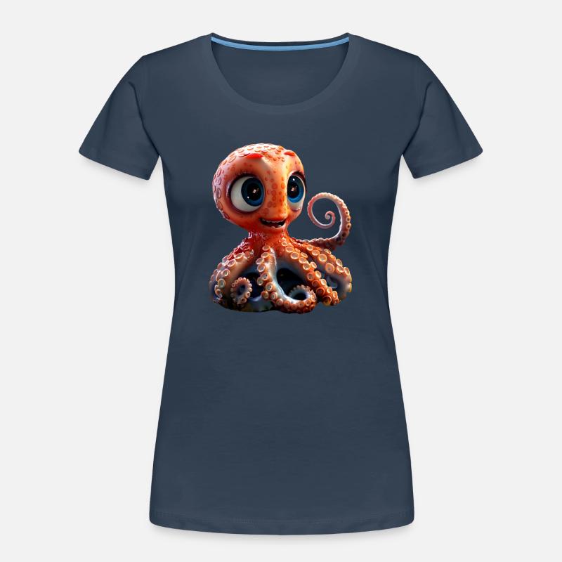 Octopus Small Octopus Cuttlefish Cute Octopus Women's Premium Organic T-Shirt