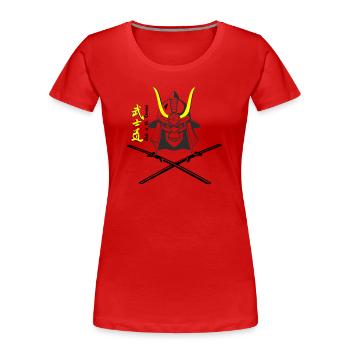 Samuraihelm Kabuto 5 - Frauen Premium Bio T-Shirt -  - Vorne - Mia (176cm)