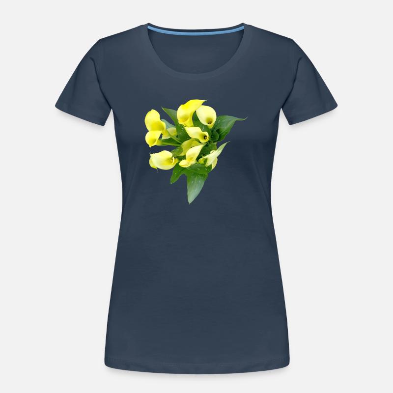 Delicate yellow calla flowers Women's Premium Organic T-Shirt