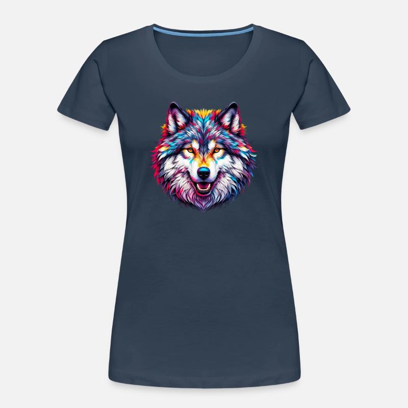 Wolf Frauen Premium Bio T-Shirt