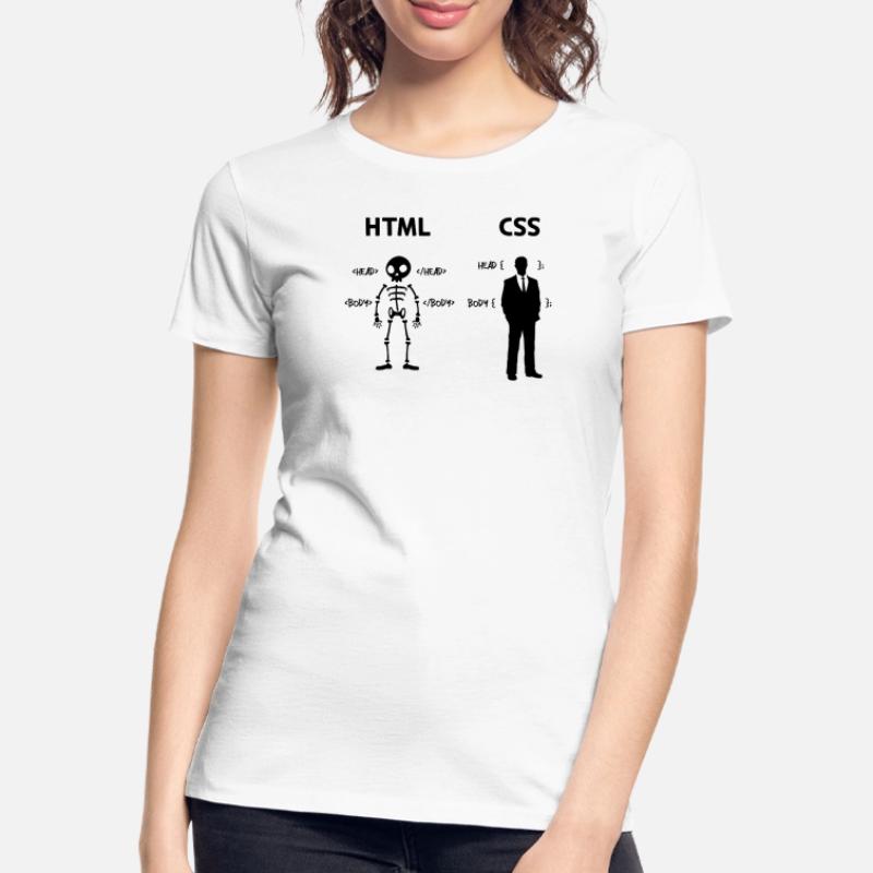 Développeur Programmeur Coden Code de script CSS T-shirt bio Premium Femme