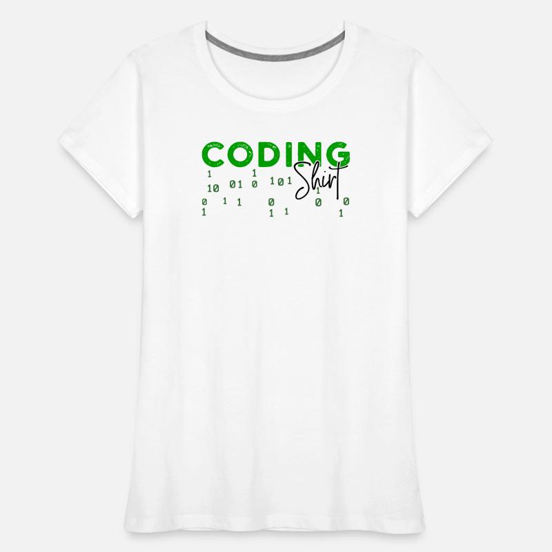 Coden Developer Programmierer Webentwickler Spruch Frauen Premium Bio T-Shirt