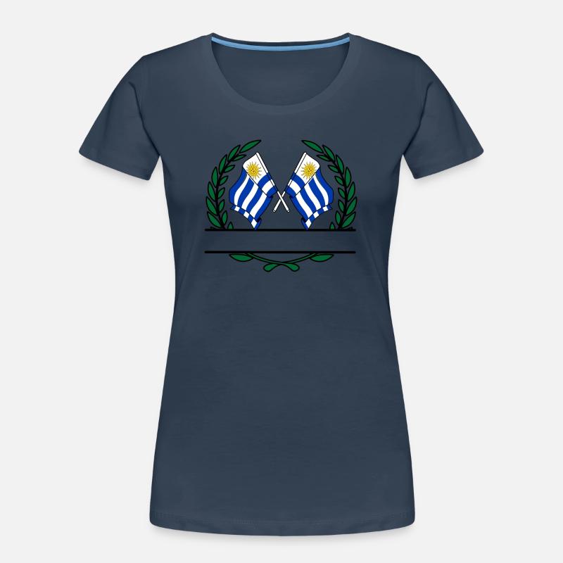 Fahnen Uruguay Lorbeerkranz Banner Frauen Premium Bio T-Shirt