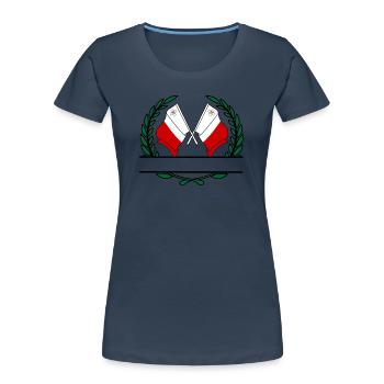 Flaggen Malta Lorbeerkranz Banner - Frauen Premium Bio T-Shirt -  - Vorne - Mia (176cm)