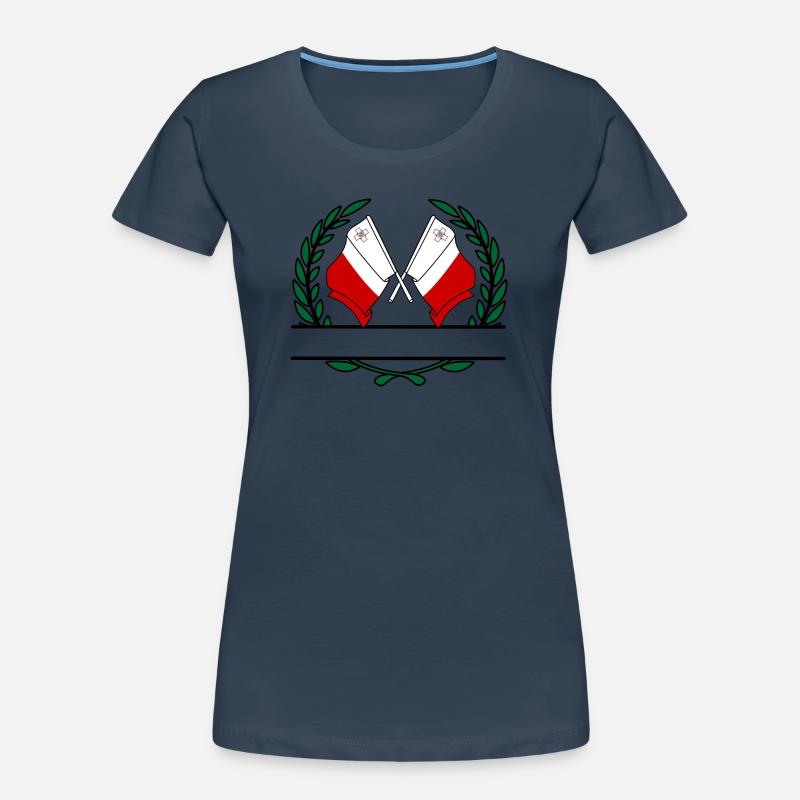 Flaggen Malta Lorbeerkranz Banner Frauen Premium Bio T-Shirt