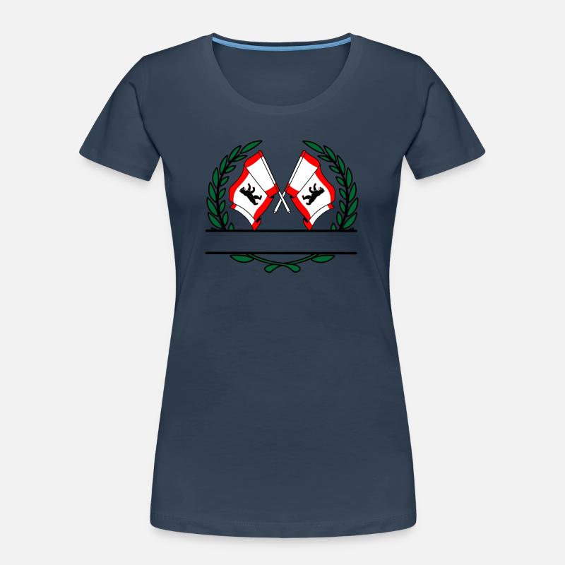 Fahnen Berlin Lorbeerkranz Banner Frauen Premium Bio T-Shirt
