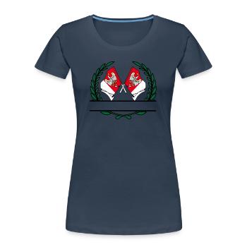 Flags Greater Poland laurel wreath banner - Women's Premium Organic T-Shirt -  - Front - Mia (176cm)