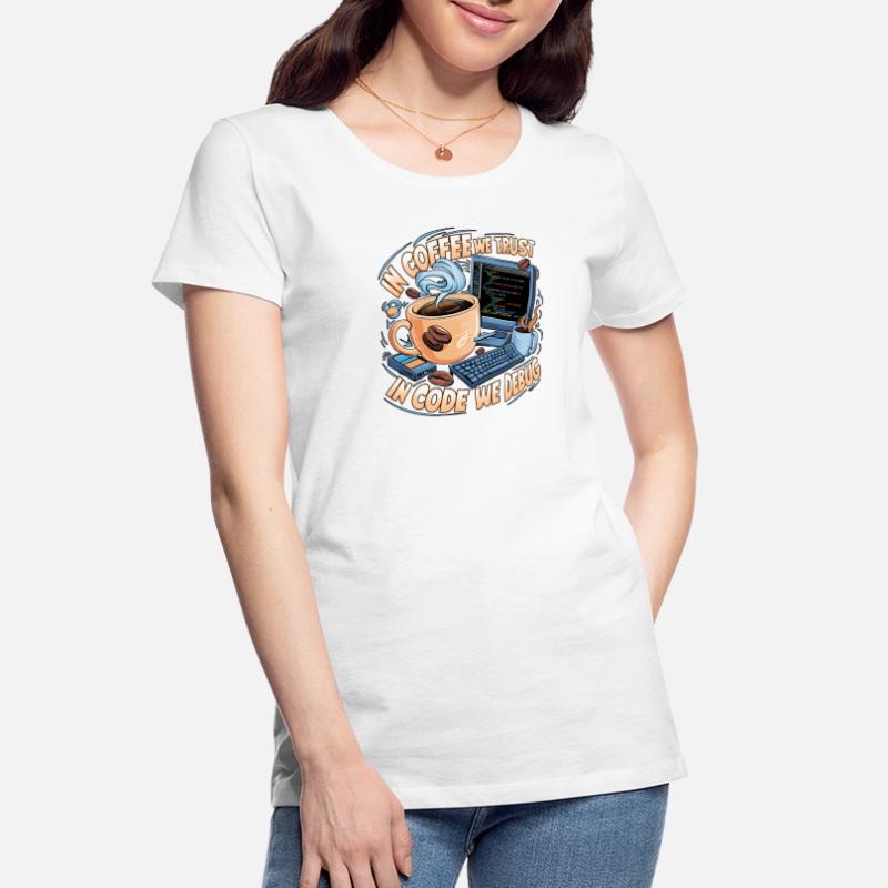KaffeeCode Debug: In Code Wir Debuggen Frauen Premium Bio T-Shirt
