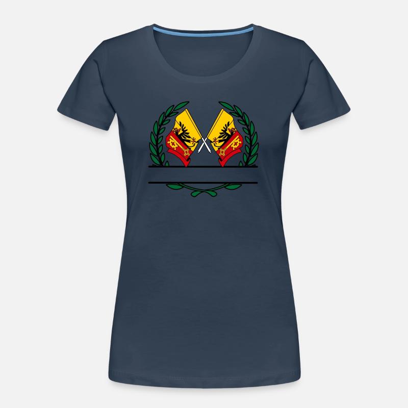 Flaggen Kanton oder Genf Schweiz Lorbeerkranz b Frauen Premium Bio T-Shirt