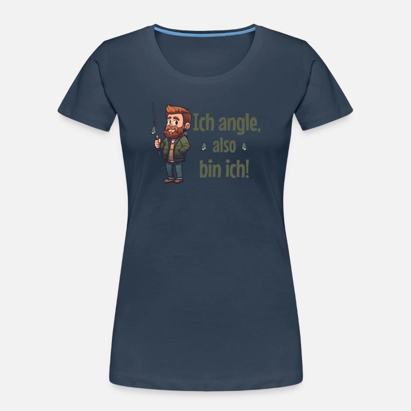 Ich angle, also bin ich! - Angler Frauen Premium Bio T-Shirt