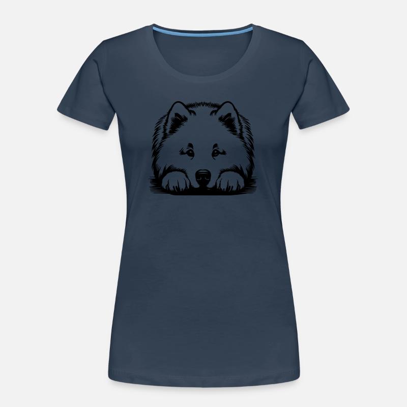 Samoyed head with paws Women's Premium Organic T-Shirt