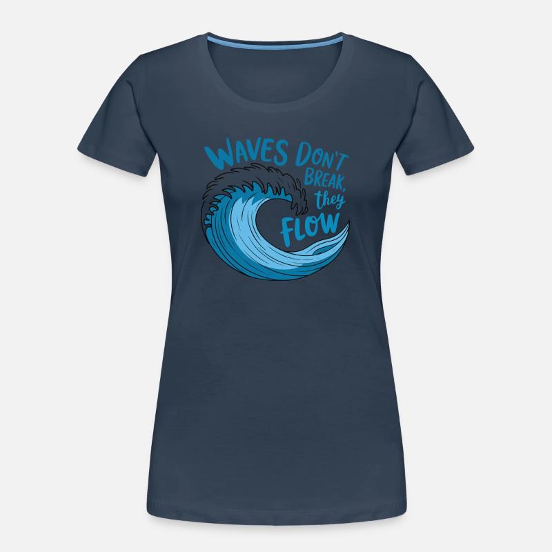 Conception de vagues fluides T-shirt bio Premium Femme