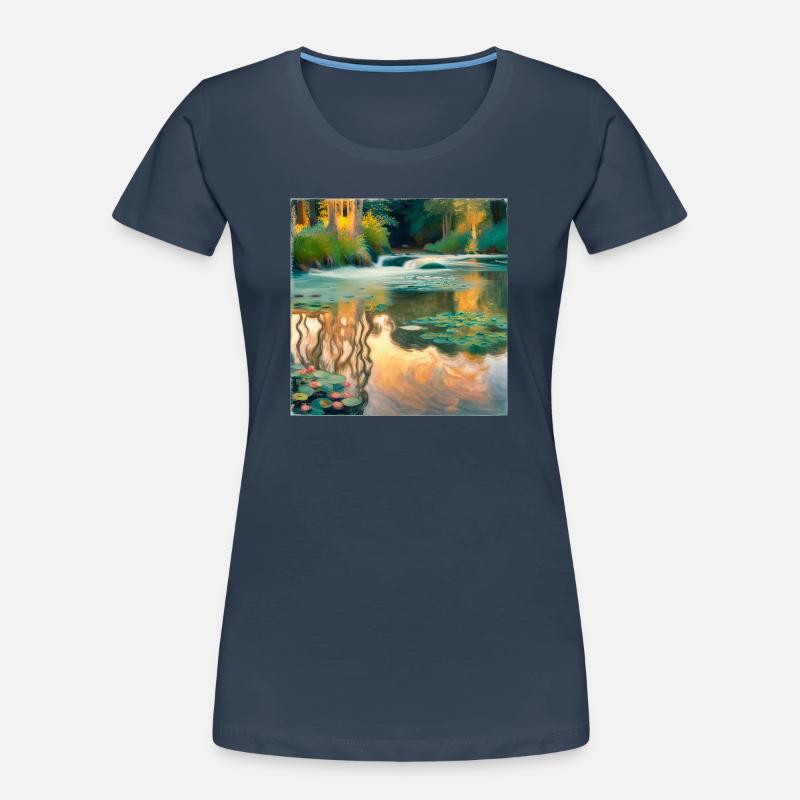 Rivière Impressionisme T-shirt bio Premium Femme