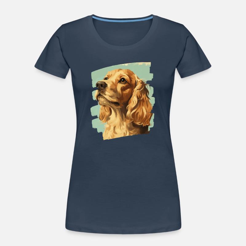 Cocker Spaniel Frauen Premium Bio T-Shirt