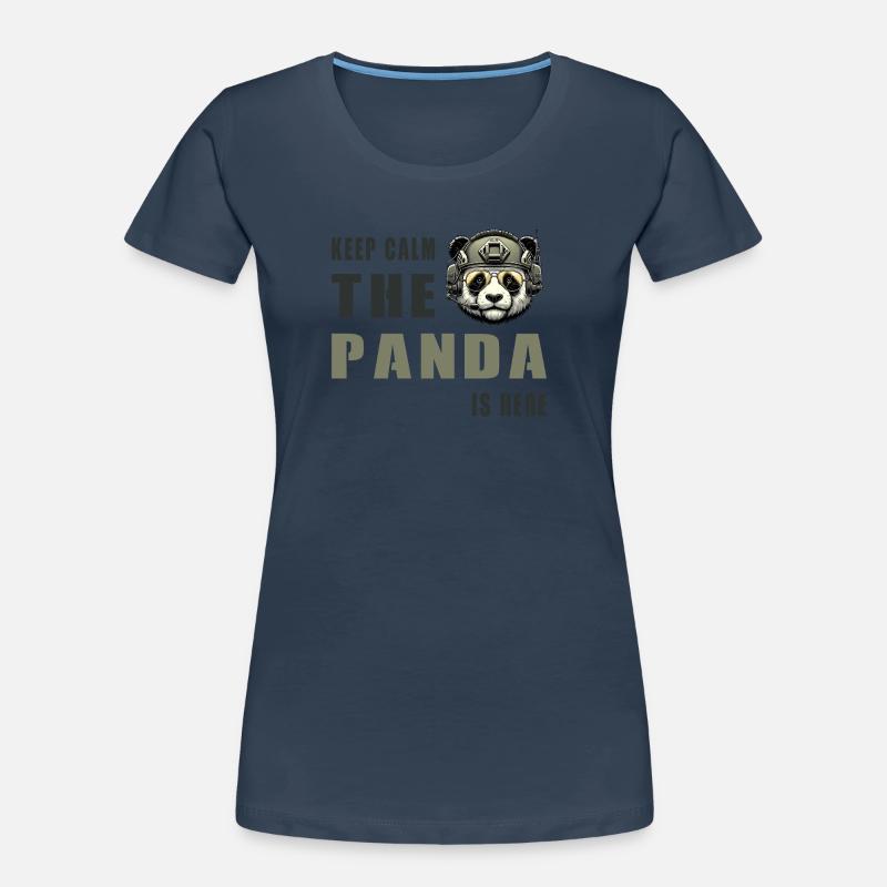 Panda tactique – Restez calme T-shirt bio Premium Femme