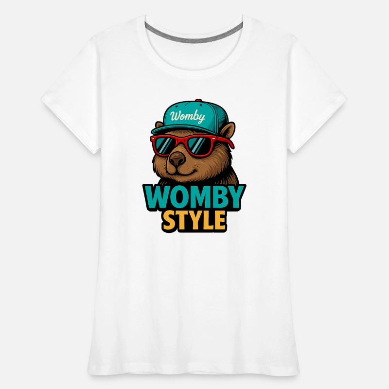 Womby Style Biber mit Sonnenbrillen Frauen Premium Bio T-Shirt