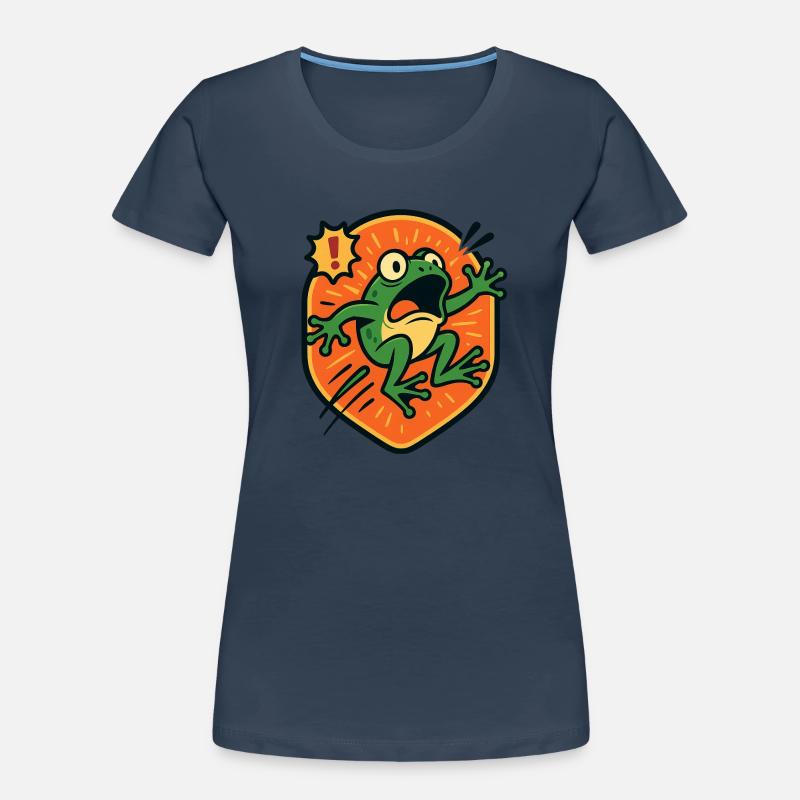 Badge Panic Frog T-shirt bio Premium Femme