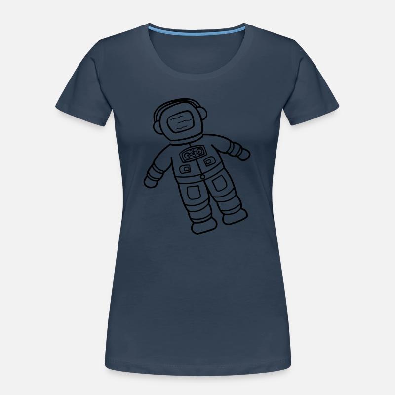 astronaute astronaute spaceman doodle explorateur de l’espace dessiné T-shirt bio Premium Femme