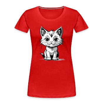 Kittycat - Frauen Premium Bio T-Shirt -  - Vorne - Mia (176cm)