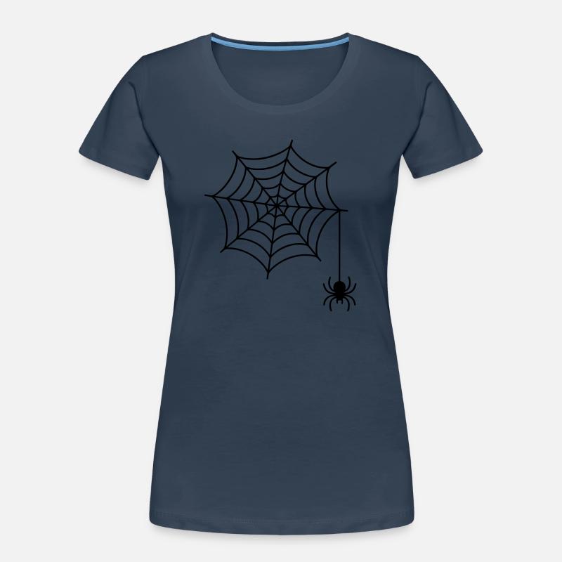 Spider web with spider silhouette Women's Premium Organic T-Shirt