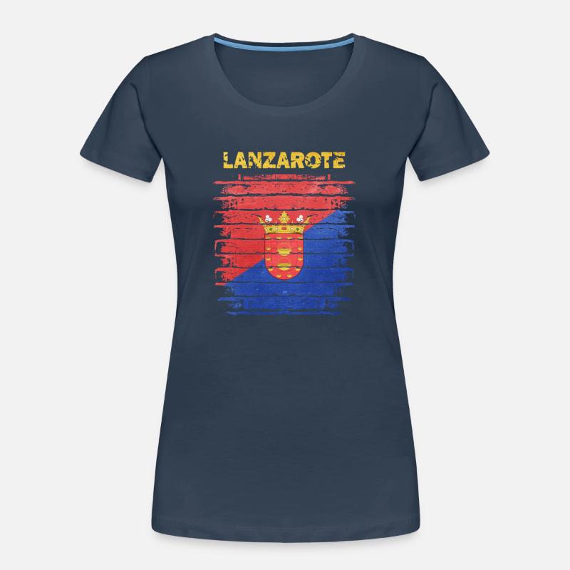 Lanzarote flag design with wave pattern Women's Premium Organic T-Shirt
