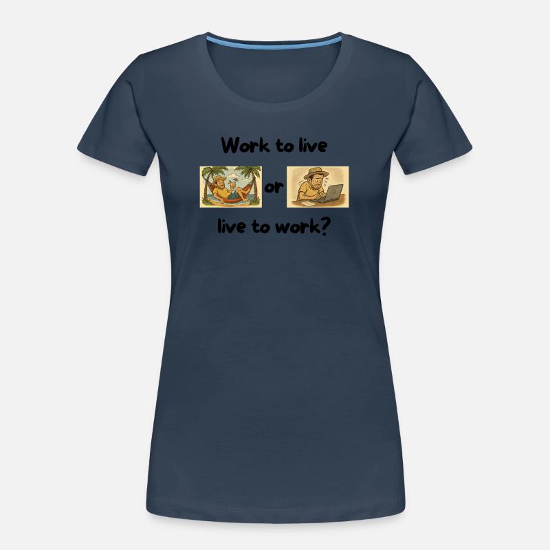 Escaping Routine: Relaxation vs Work Stress Women's Premium Organic T-Shirt