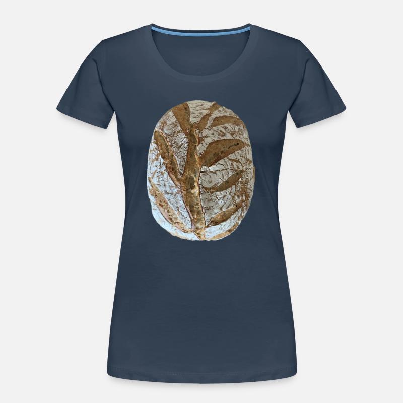 Rustic Sourdough Bread Illustration Women's Premium Organic T-Shirt